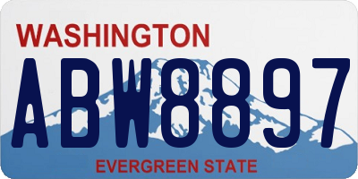 WA license plate ABW8897