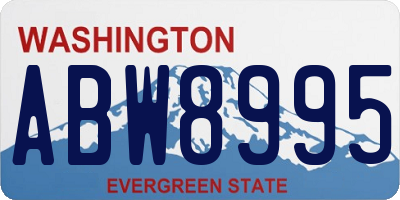 WA license plate ABW8995