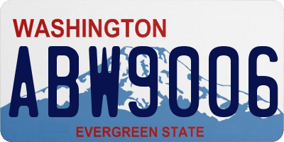 WA license plate ABW9006
