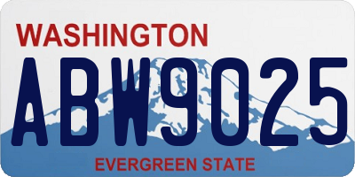 WA license plate ABW9025