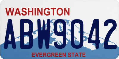 WA license plate ABW9042