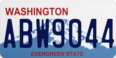 WA license plate ABW9044