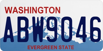 WA license plate ABW9046