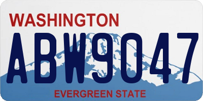 WA license plate ABW9047