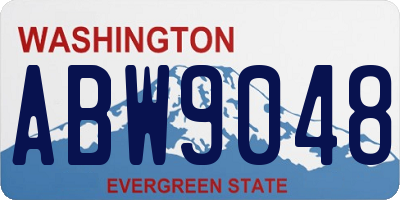 WA license plate ABW9048