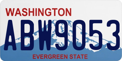 WA license plate ABW9053