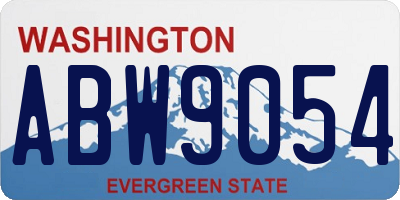 WA license plate ABW9054