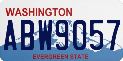 WA license plate ABW9057