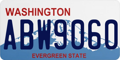 WA license plate ABW9060