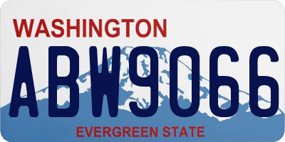 WA license plate ABW9066