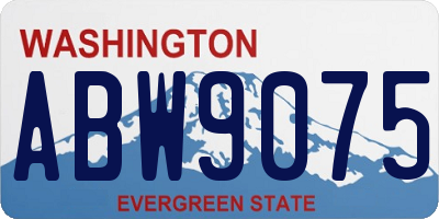 WA license plate ABW9075