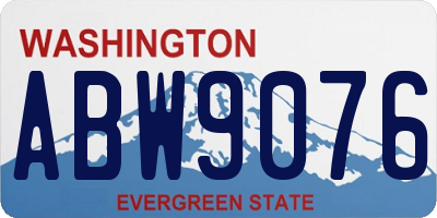 WA license plate ABW9076