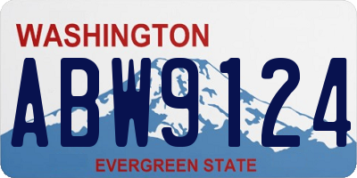 WA license plate ABW9124