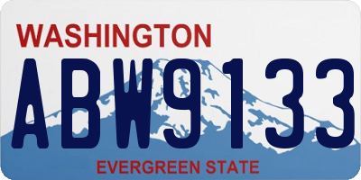 WA license plate ABW9133