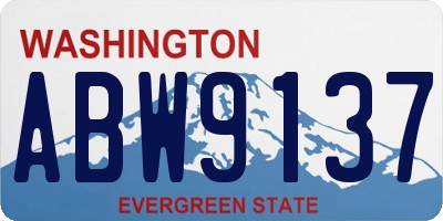 WA license plate ABW9137