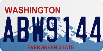 WA license plate ABW9144