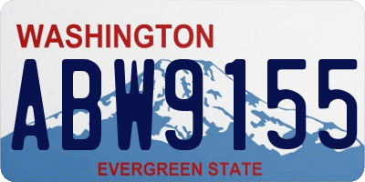 WA license plate ABW9155