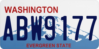 WA license plate ABW9177