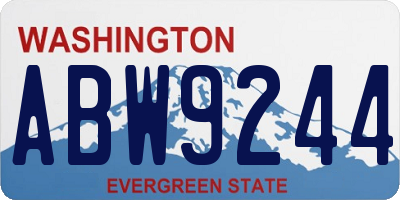 WA license plate ABW9244