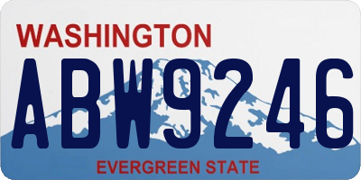 WA license plate ABW9246