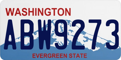 WA license plate ABW9273