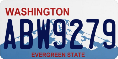 WA license plate ABW9279