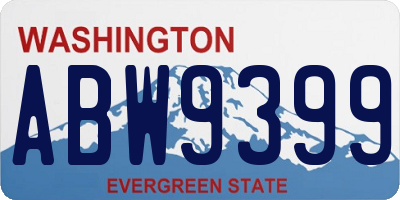 WA license plate ABW9399