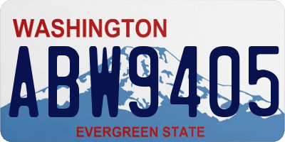WA license plate ABW9405