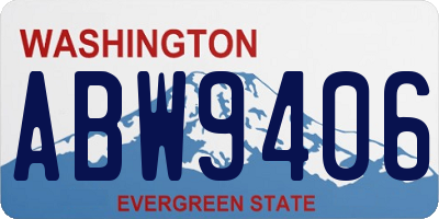 WA license plate ABW9406