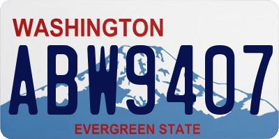 WA license plate ABW9407