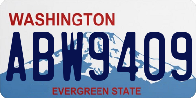 WA license plate ABW9409