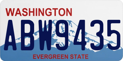 WA license plate ABW9435