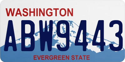WA license plate ABW9443