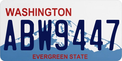 WA license plate ABW9447