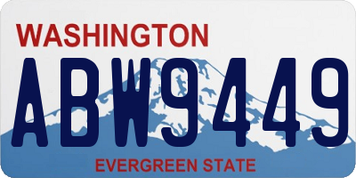 WA license plate ABW9449