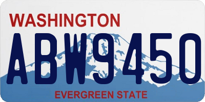 WA license plate ABW9450