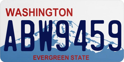 WA license plate ABW9459