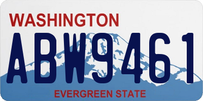 WA license plate ABW9461