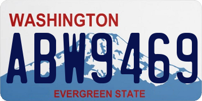 WA license plate ABW9469
