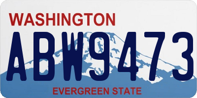 WA license plate ABW9473