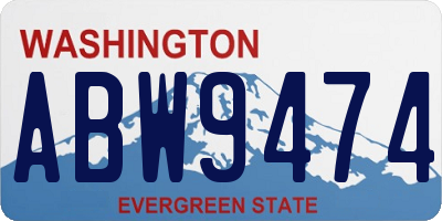 WA license plate ABW9474