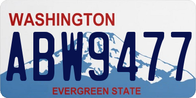 WA license plate ABW9477