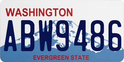 WA license plate ABW9486