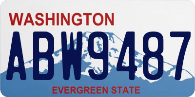 WA license plate ABW9487