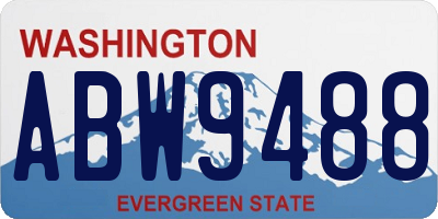 WA license plate ABW9488