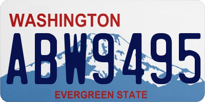 WA license plate ABW9495