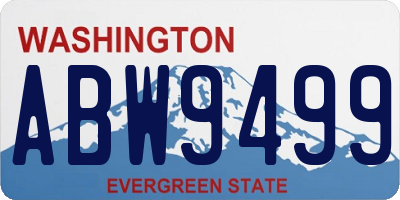 WA license plate ABW9499