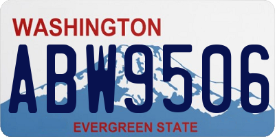 WA license plate ABW9506
