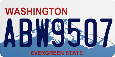 WA license plate ABW9507