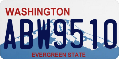 WA license plate ABW9510